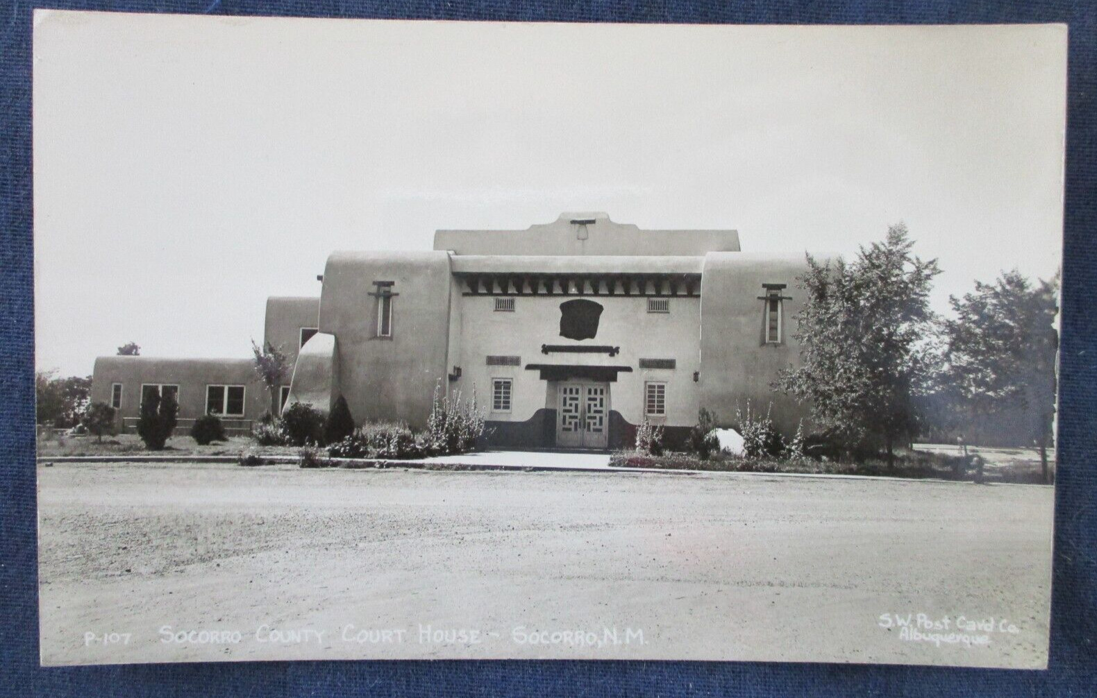 RP Socorro New Mexico Court House 1940s Postcard