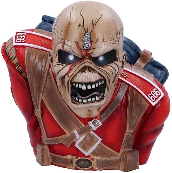 NEMESIS NOW LARGE IRON MAIDEN THE TROOPER BUST BOX 26.5cm NEW AND BOXED.