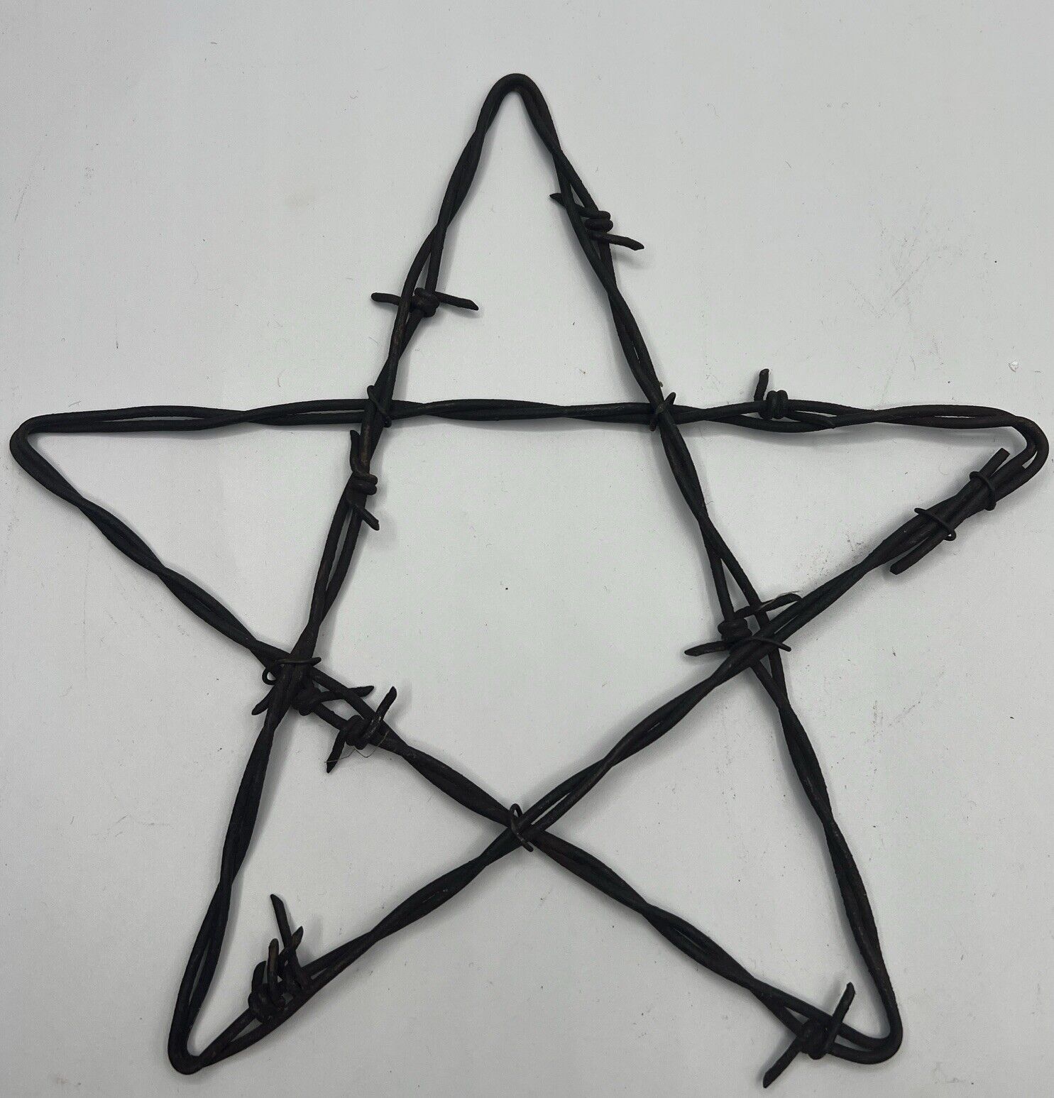 Barbed Wire Star Vintage Very Old 9” With Patina Primitive