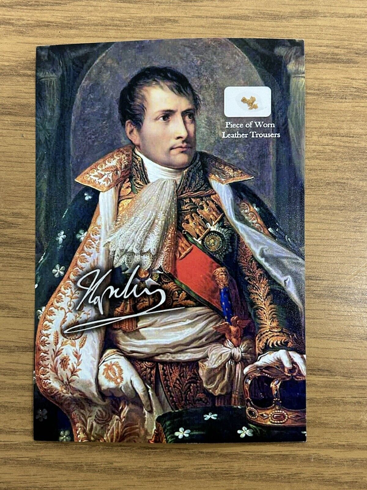 Napoleon Bonaparte Worn Leather Trousers Piece Speck Relic un signed