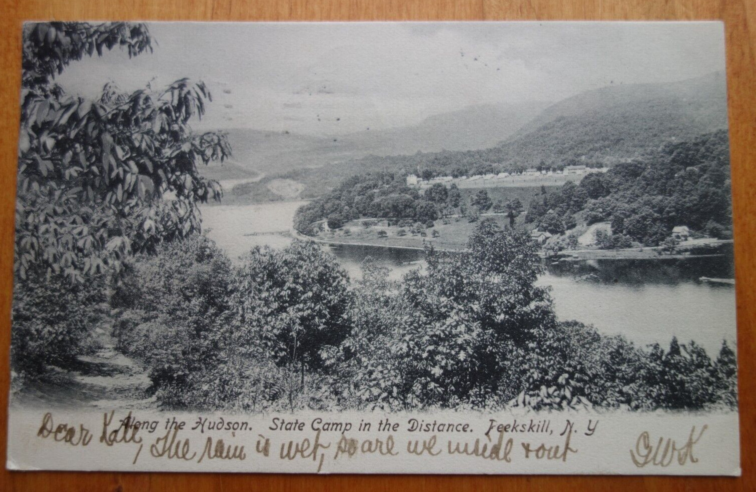 along the Hudson, State Camp, Peekskill, NY postcard pmk 1906