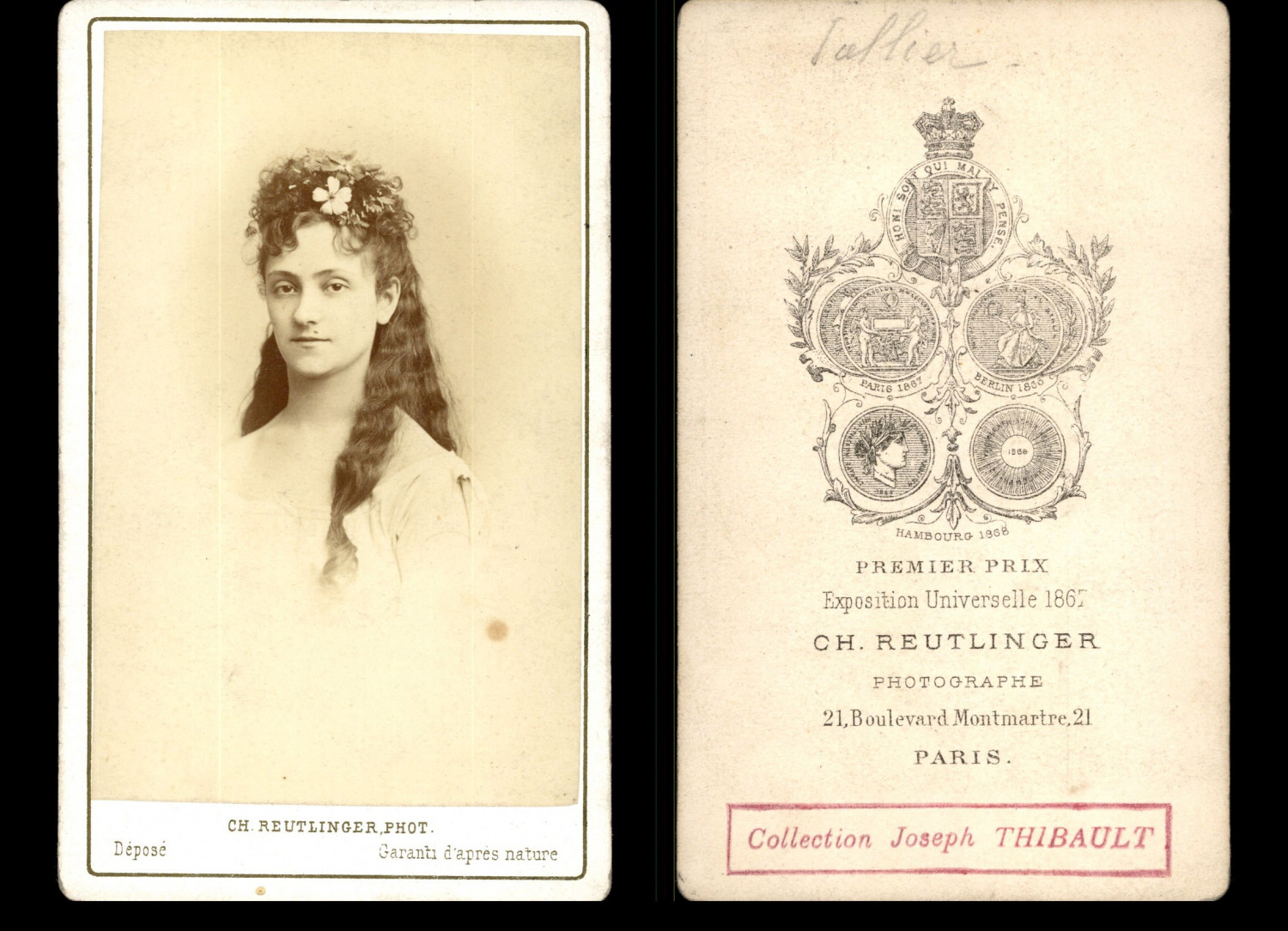 Reutlinger, Paris, Pallier, dancer at the Opera between 1866 and 1873 Vintage a