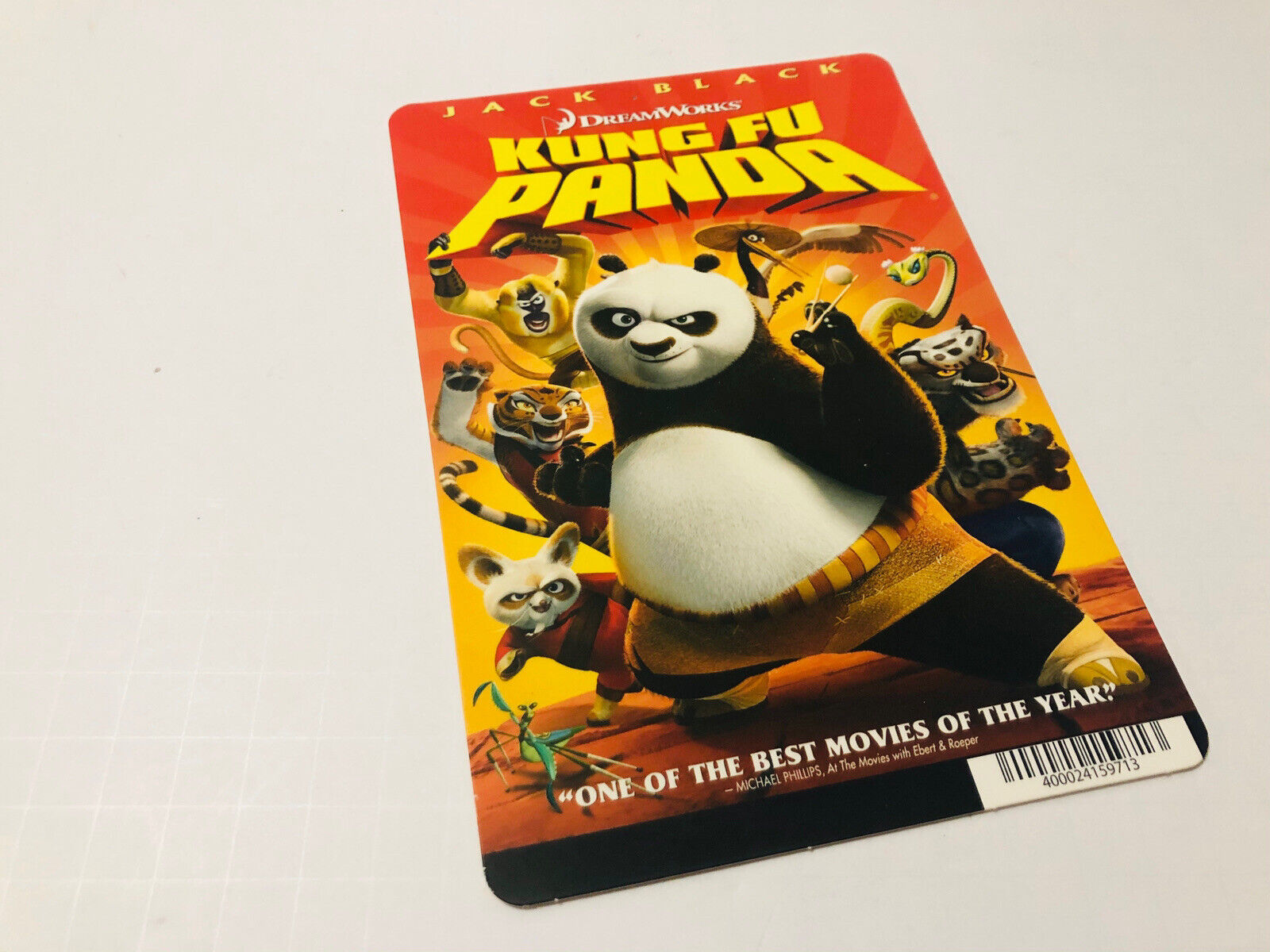 Kung Fu Panda Blockbuster Video Store Shelf Display Backer Card 5X8 NO MOVIE