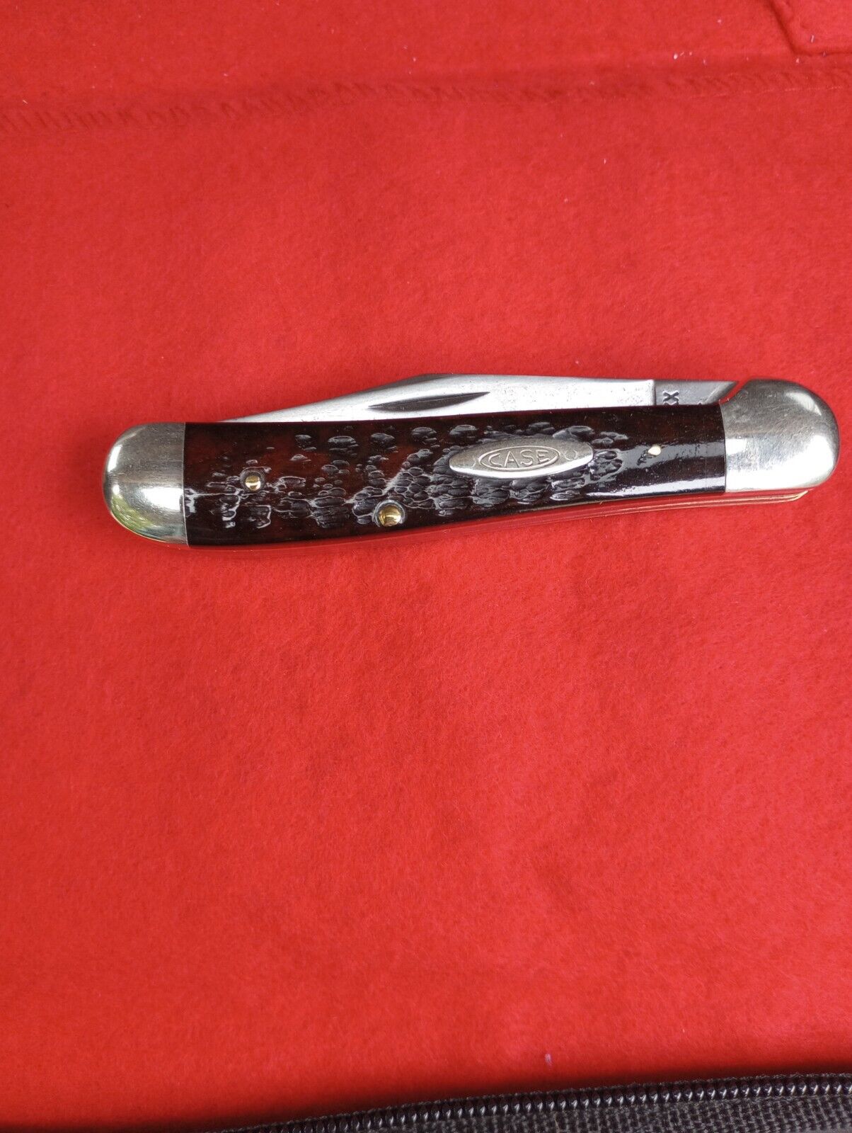 VINTAGE CASE 1977 COPPERHEAD  KNIFE #6249 USED   NICE BONE GOOD USED
