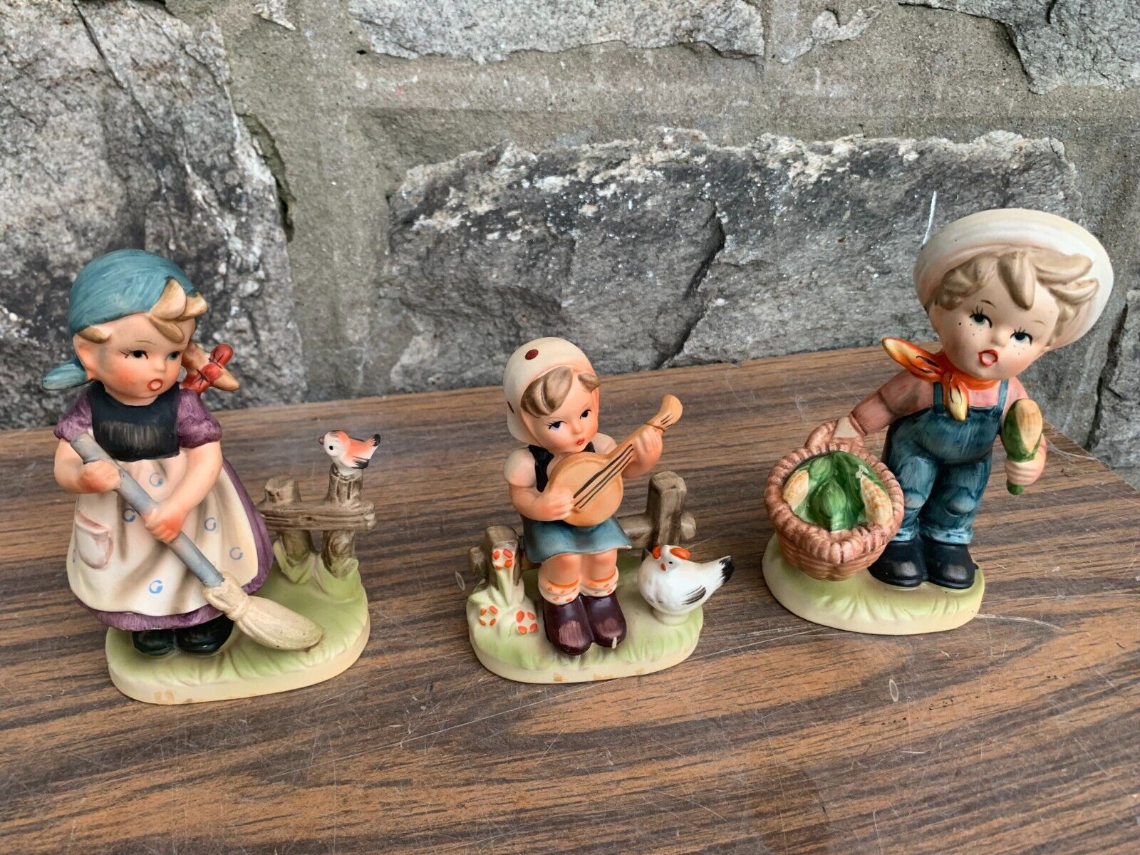 Three Vintage Napcoware Tiny Tots Figurines Numbers 7655 7656 8794 Japan