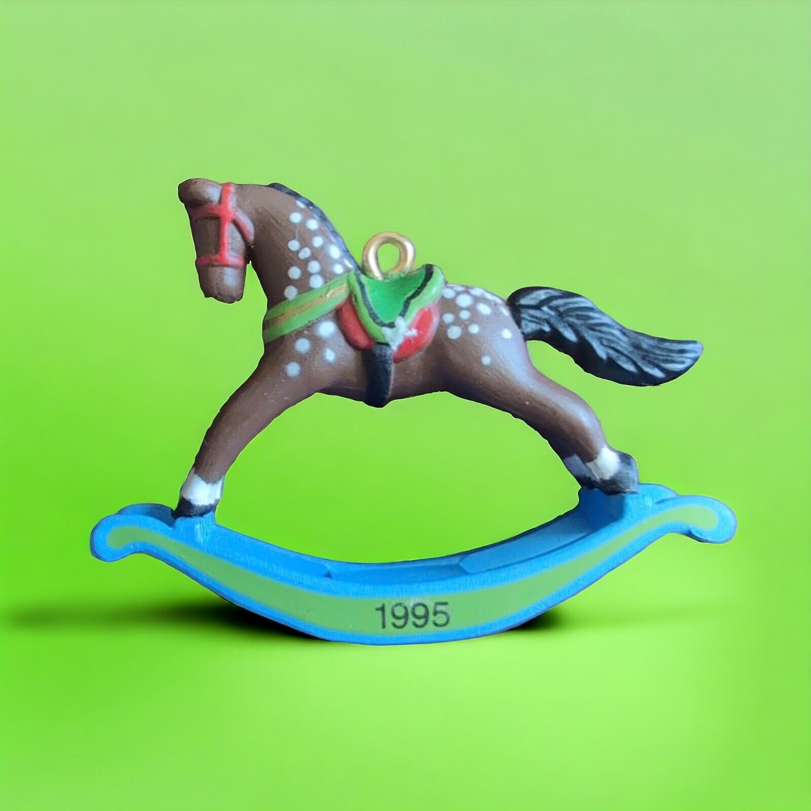 Hallmark Miniature Ornament 1995 Rocking Horse 8th in the Series