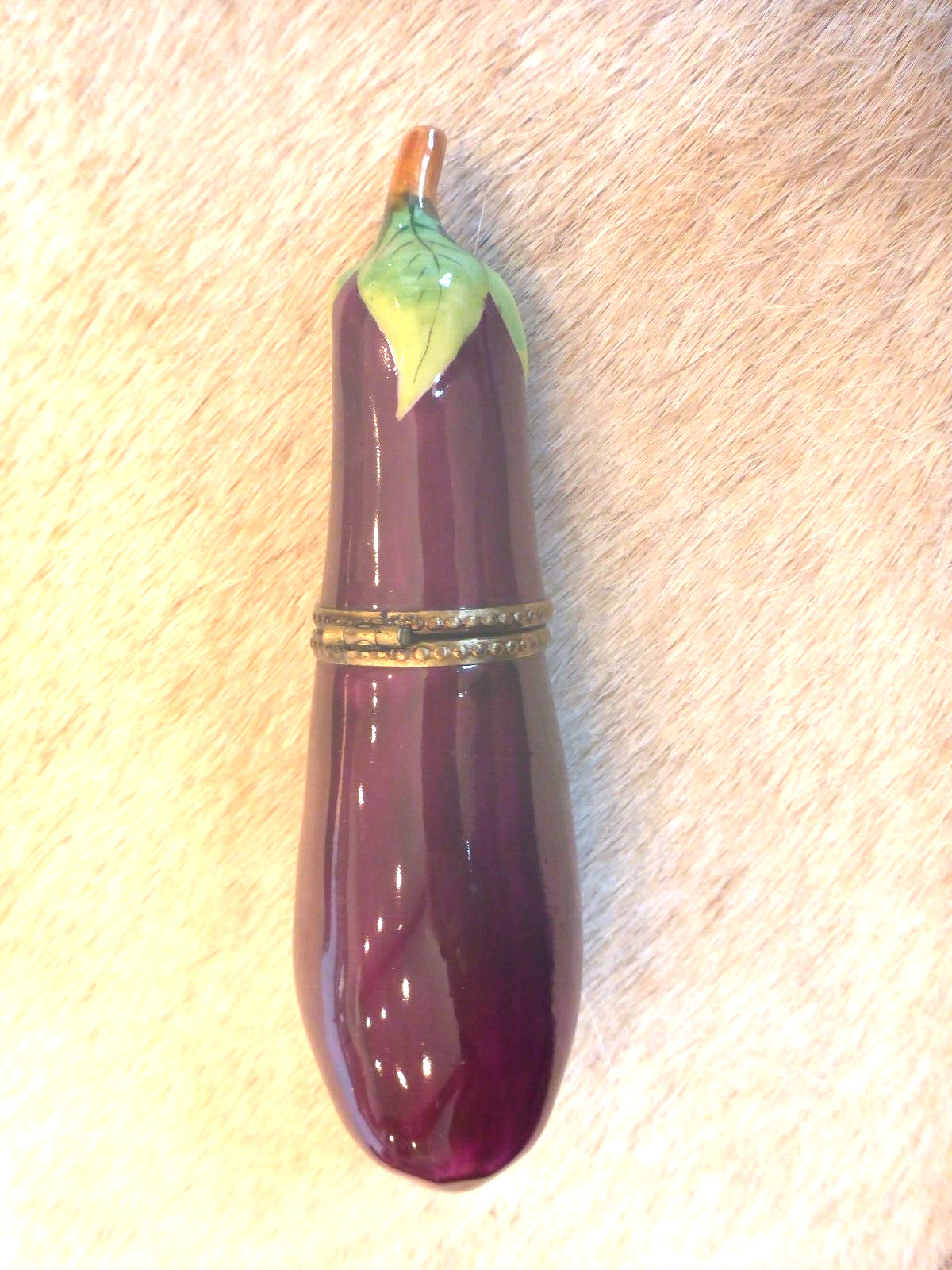 Vintage Limoges Porcelain Purple Eggplant/Aubergene Vegetable  Box