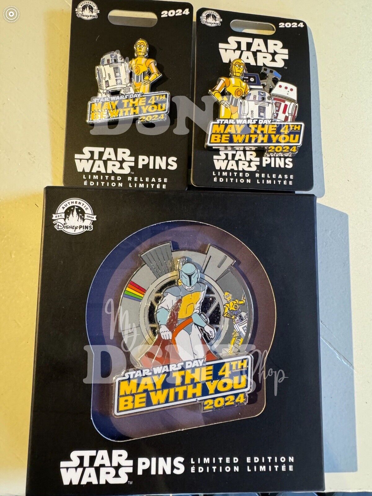 2024 Disney Parks Star Wars R2-D2 C-3PO May the 4th Be With You 3 Pin LE LR Set.