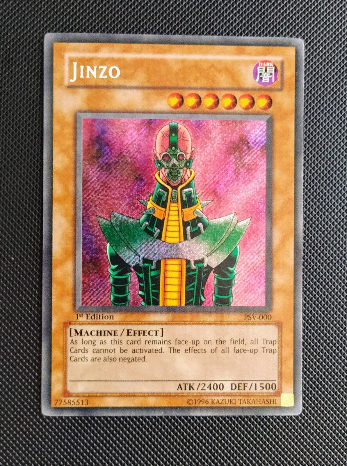 Yu-Gi-Oh Jinzo PSV-000 - 1st Edition Secret Rare - Pharaoh's Servant - ENG VG