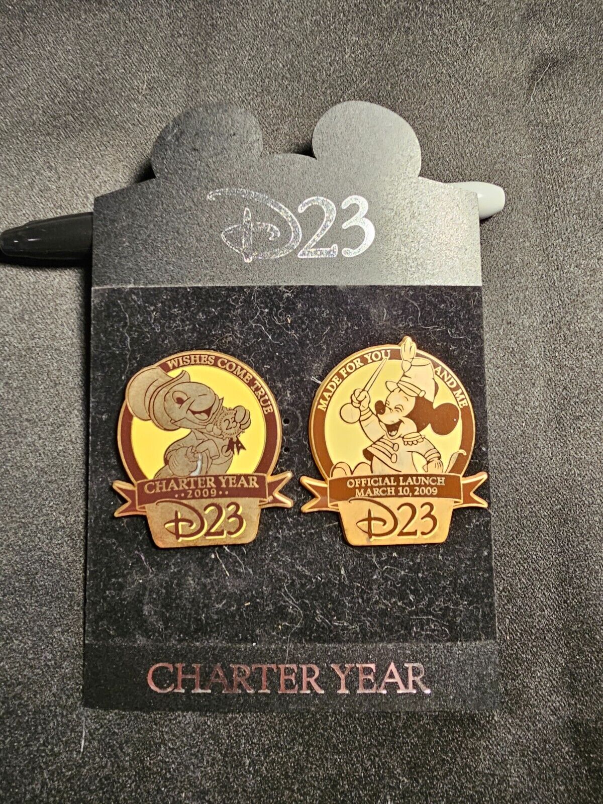 2009 Walt Disney Company 2009 Annual Meeting Exclusive Pin w/ Charter Year Pin