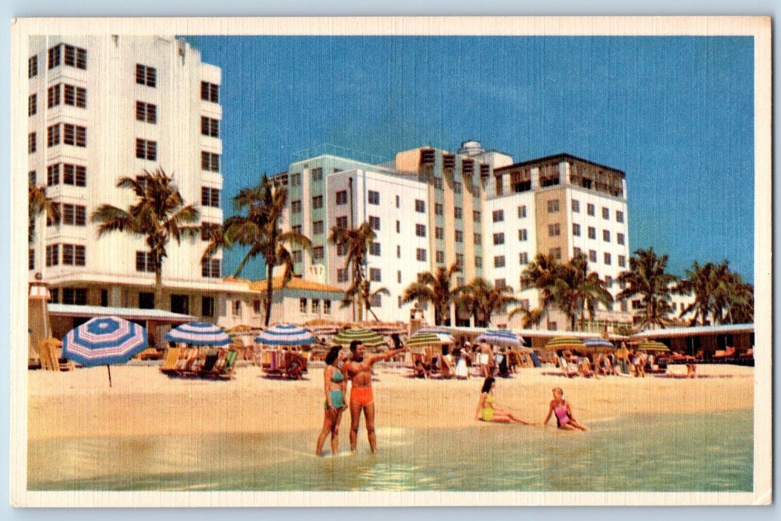 Miami Florida FL Postcard Perennial Sunshine Clipper Headquarters c1940 Vintage
