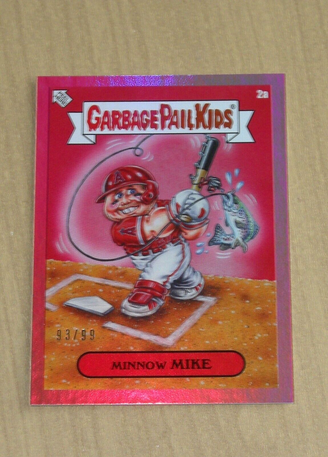 2024 Topps Garbage Kids GPK Series 3 MLB Gross PINK Mike Trout 2a 93/99
