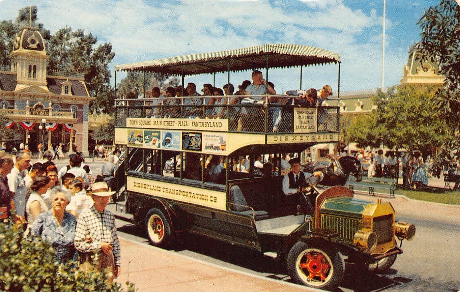 Disneyland Postcards       Disneyland  Omnibus  Doubledecker Bus