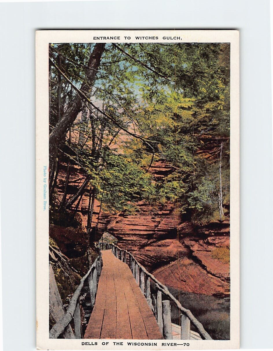 Postcard Entrance to Witches Gulch Dells of the Wisconsin River Wisconsin USA