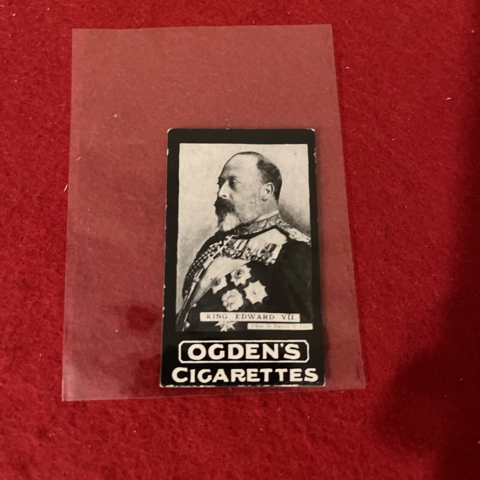 1901 Ogden’s Tabs Cigarettes “International Interest” KING EDWARD VII Card G-VG
