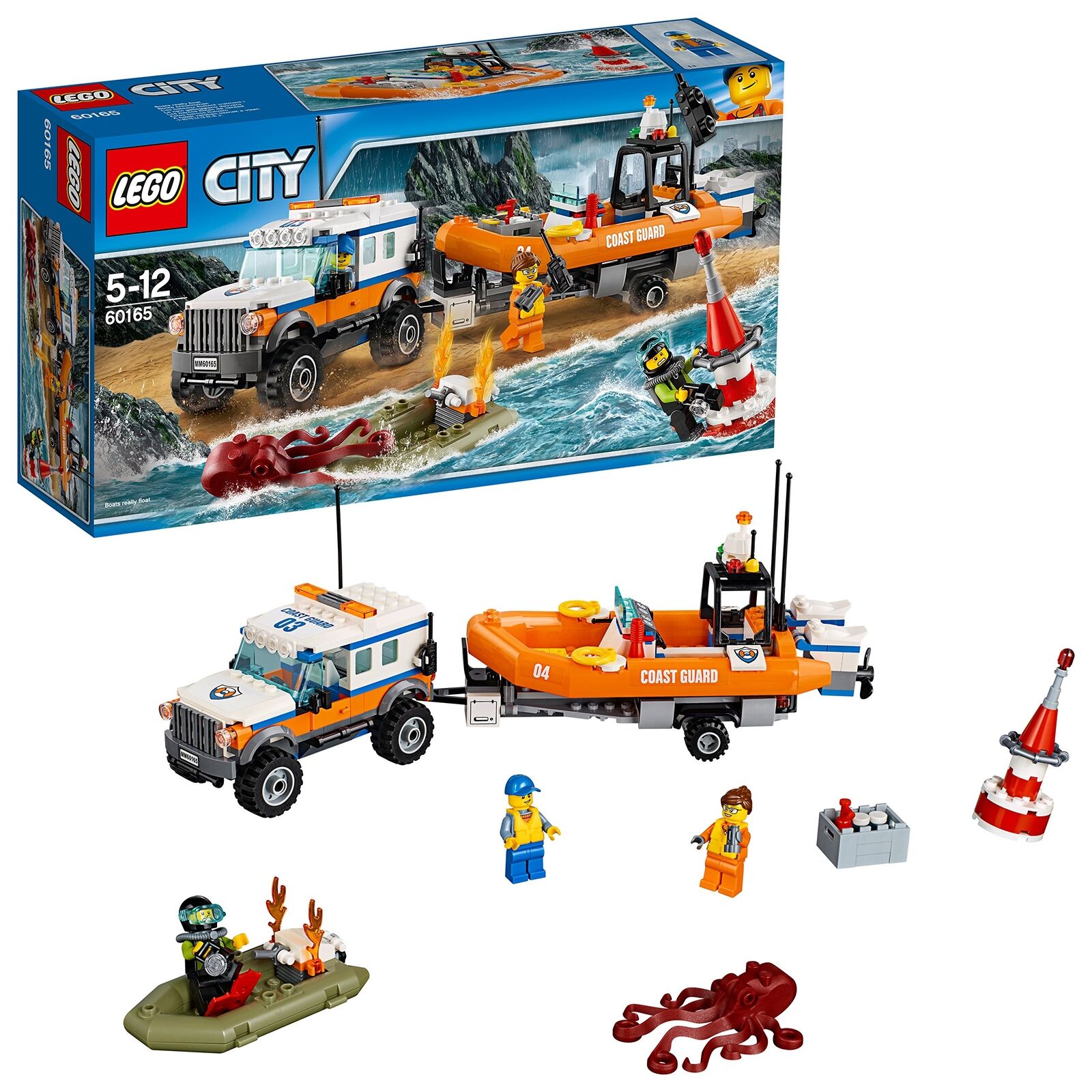 Lego City Marine Rescue Boat And 4Wd Carrier