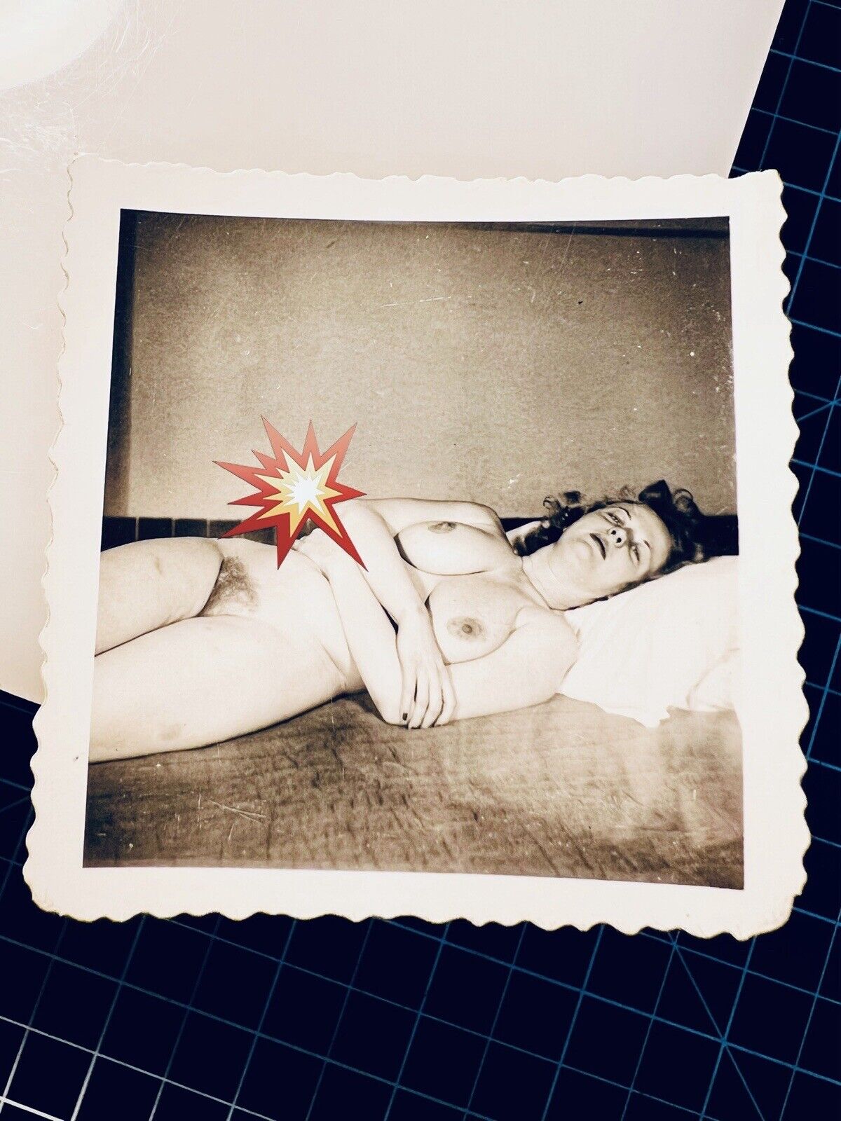 Vintage 50’s Girl Velox Bosom PIN UP Risque Nude Original B&W Girlie Photo #42
