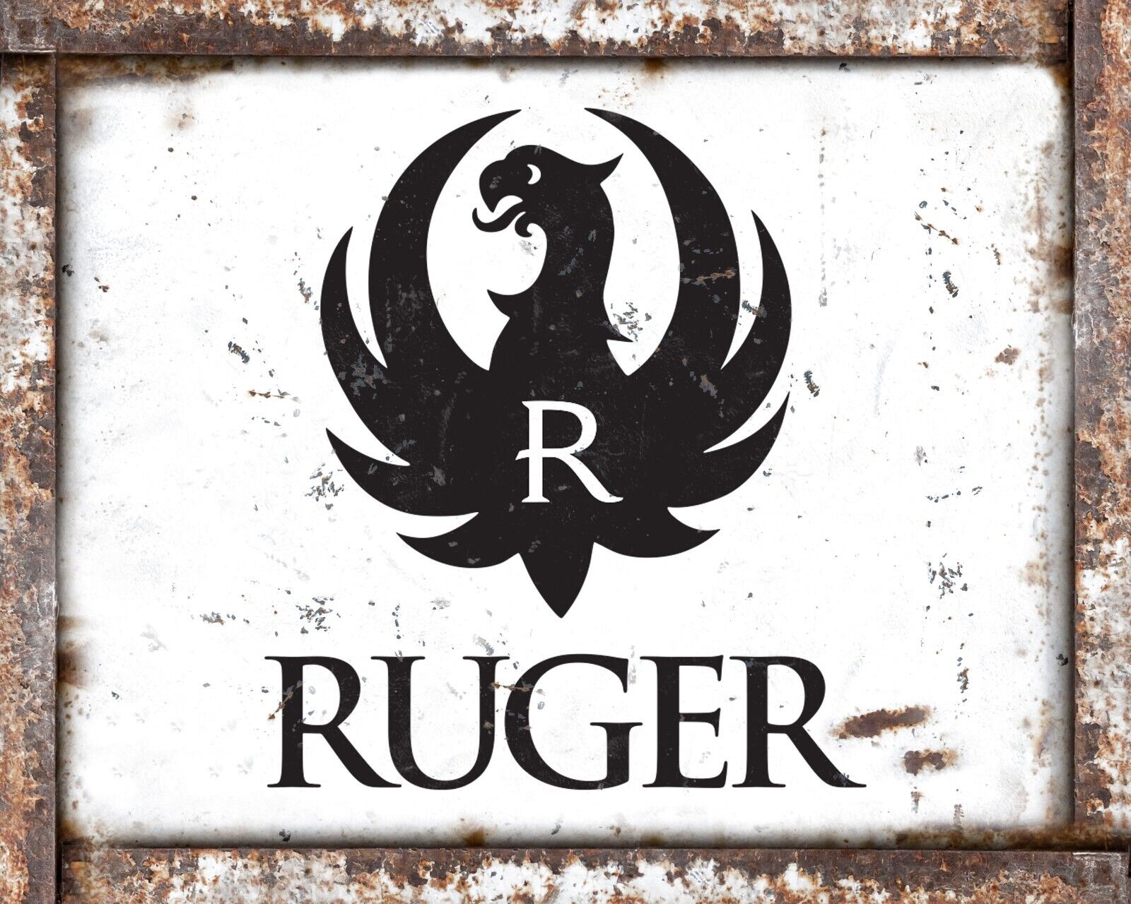 Ruger Firearms Black Phoenix 8x10 Rustic Vintage Style Tin Sign Metal Poster