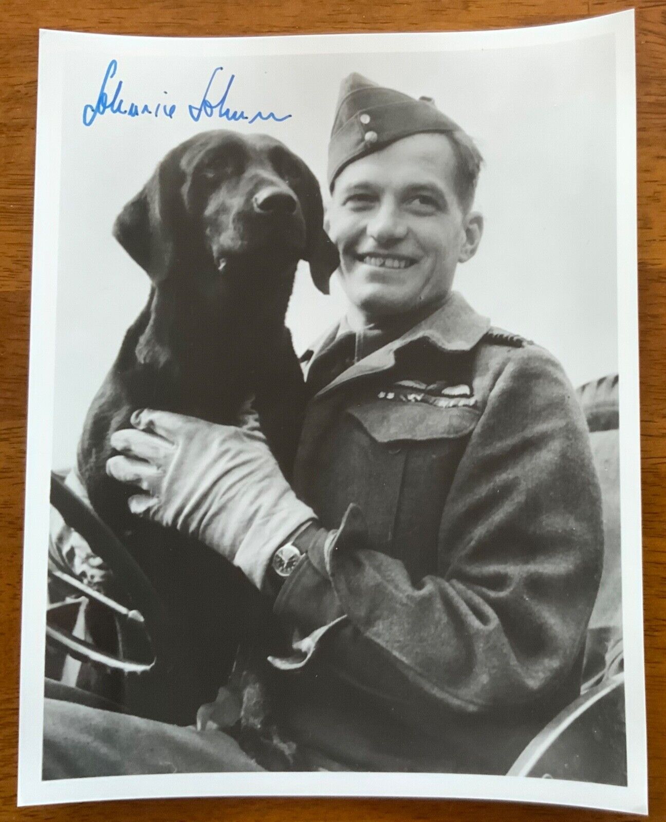 WWII Royal Air Force RAF Pilot Johnnie Johnson 34 Victories Signed Photo