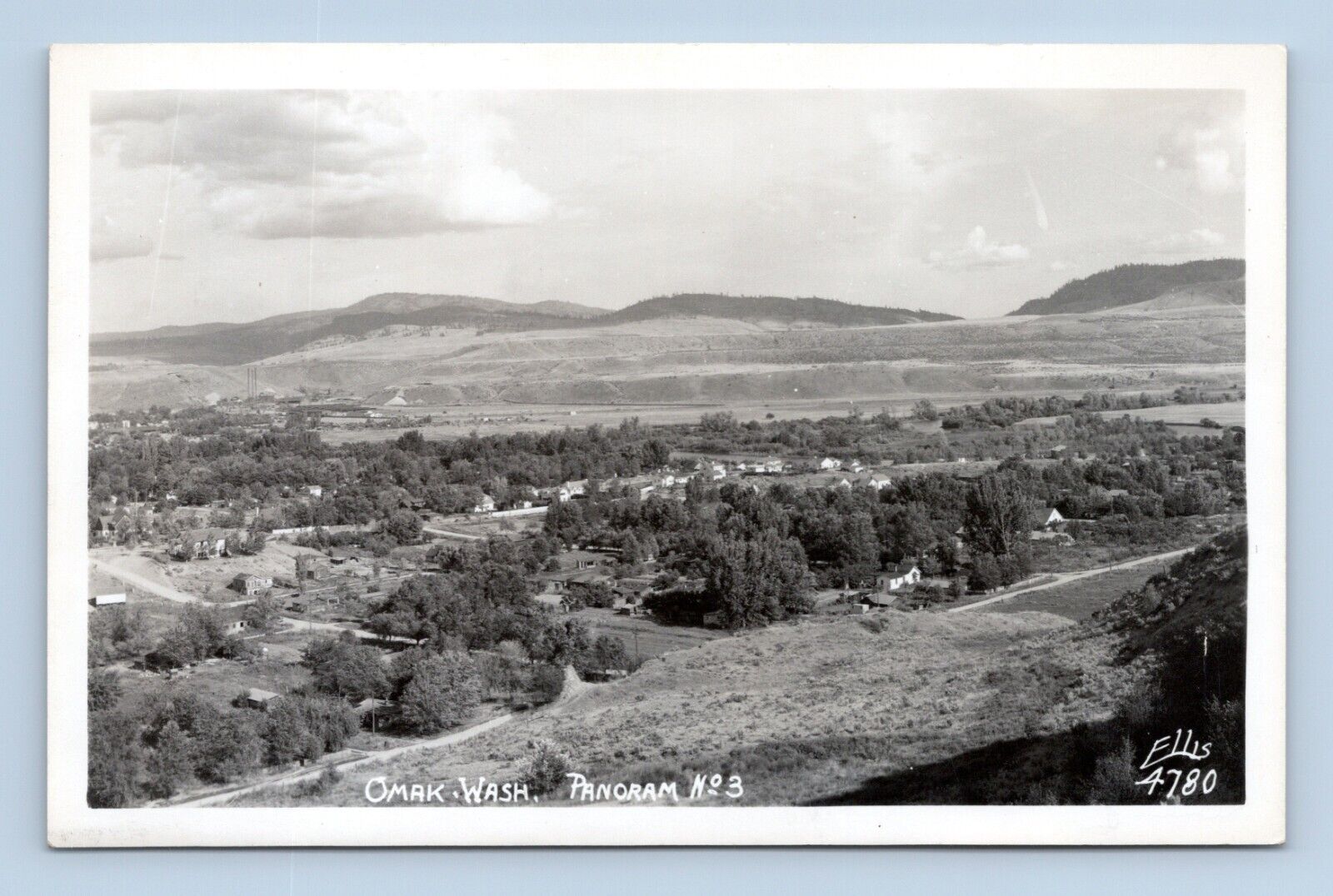 RPPC Panorama No 3 Omak Washington WA Ellis Photo 4780 UNP Postcard Q5