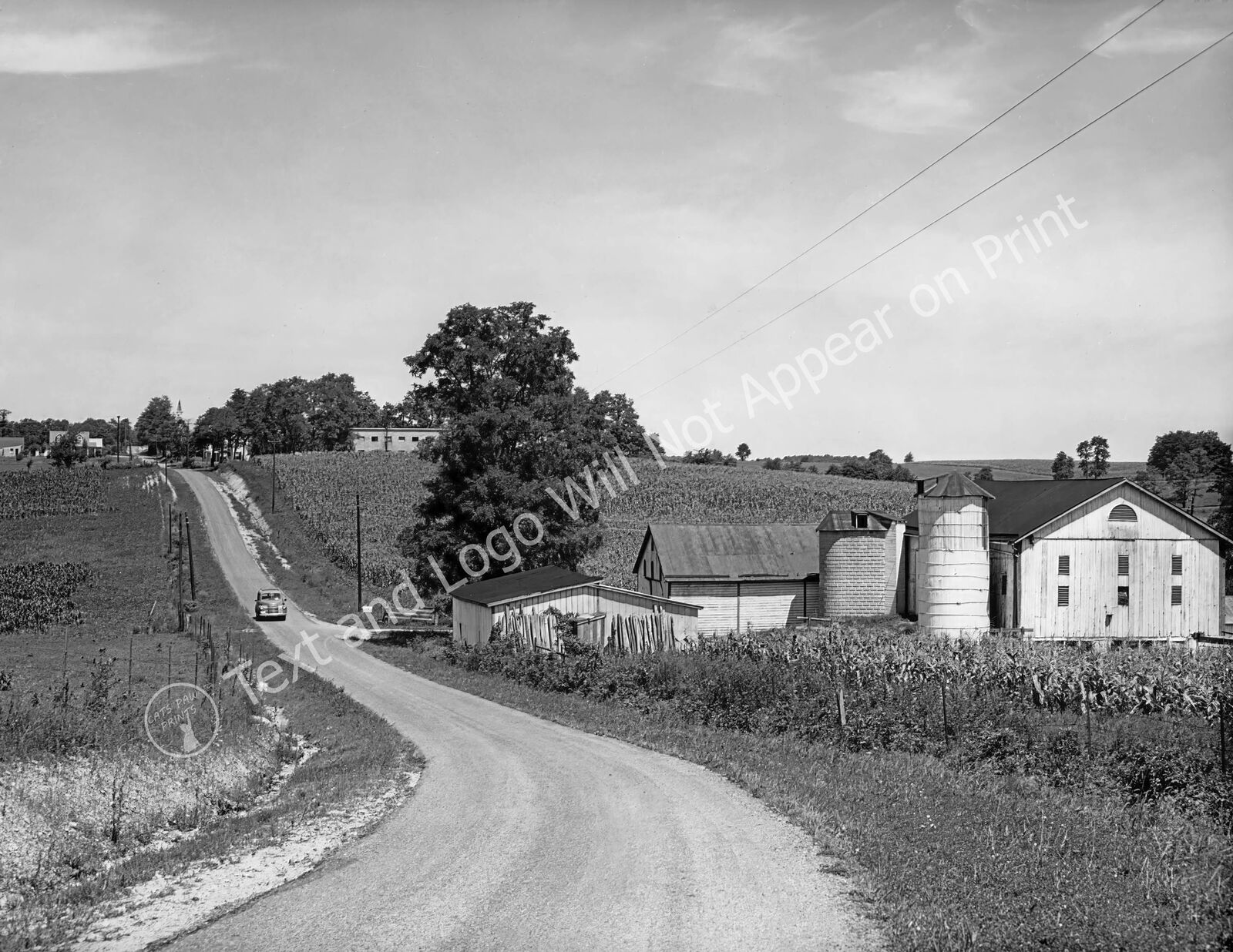 1948 Boyer Mill Road, Near Frederick, Maryland Vintage Old Photo Reprint