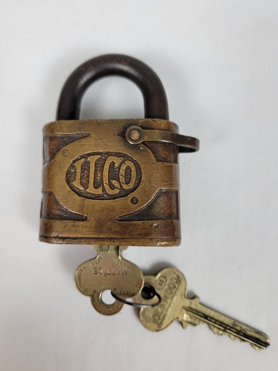 Vintage ILCO Brass Padlock With Keys Works