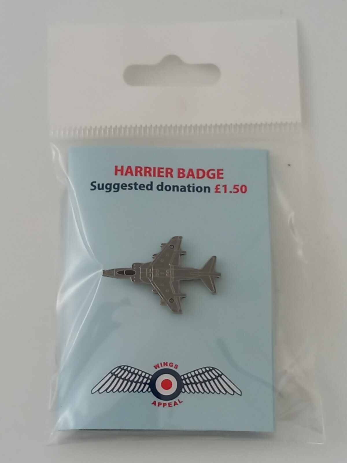 Wings Appeal RAF Harrier Badge Pin Royal Air Force Charity