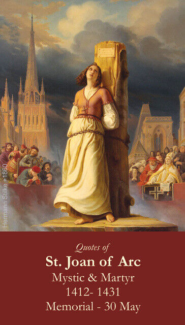 St. Joan of Arc Prayer card (10 pack) with Two Free Bonus Cards Included