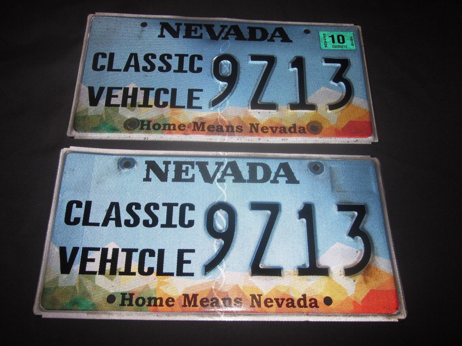 PAIR NEVADA State CLASSIC VEHICLE PLATES 9Z13