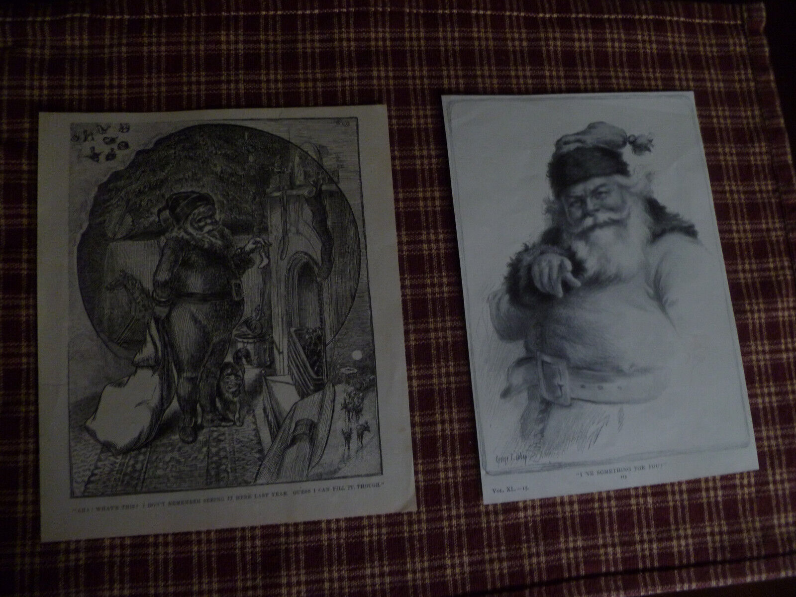 2 Santa Claus -1890s--1900s    -Poem and Story on back