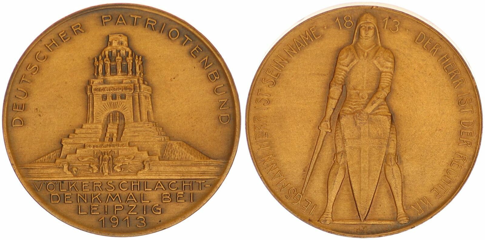 German Empire 1913 Medal Battle of the Nations At Leipzig, Patriotenb 71874