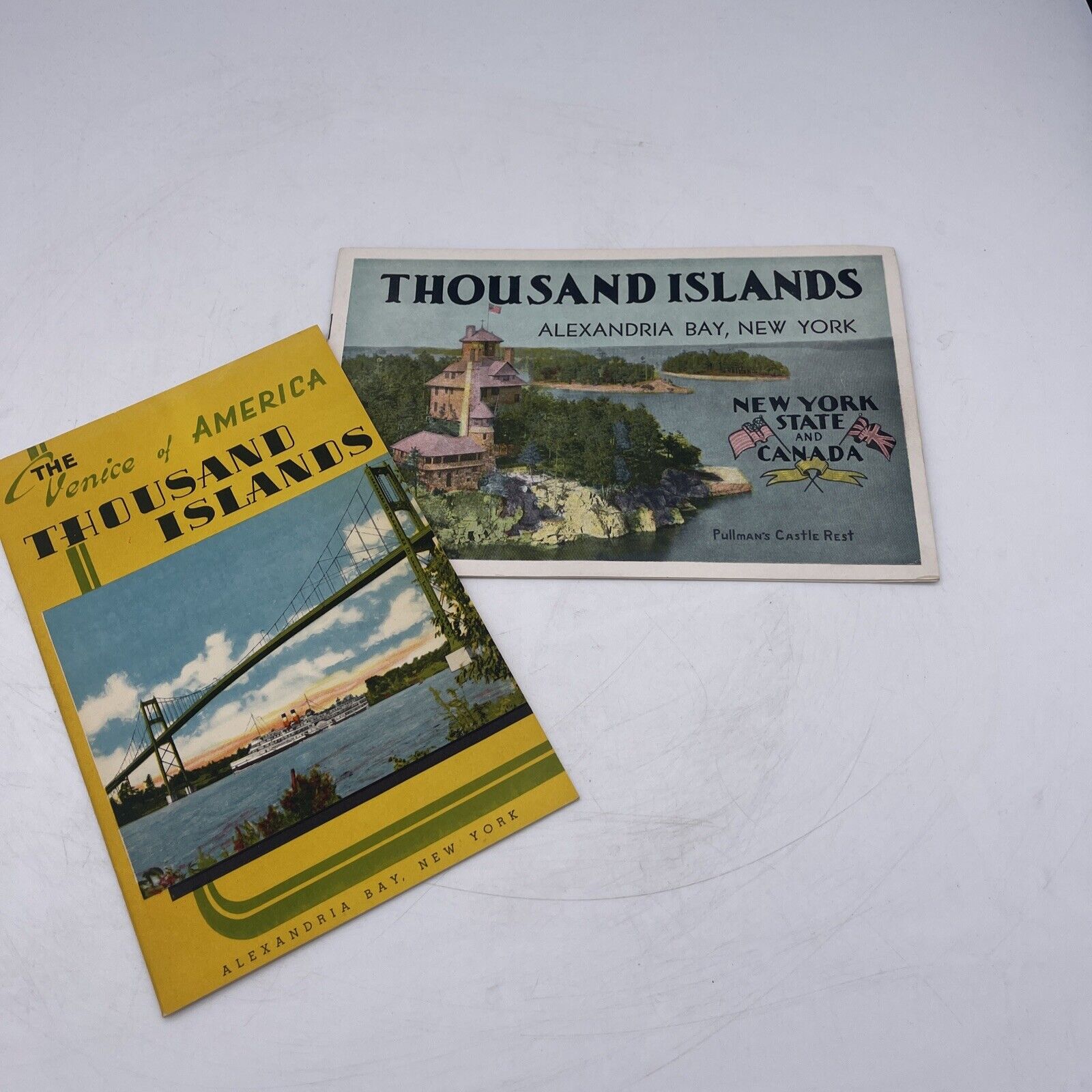 Lot 2 Vtg THOUSAND ISLANDS Alexandria Bay NY Souvenir Travel Brochures Booklet