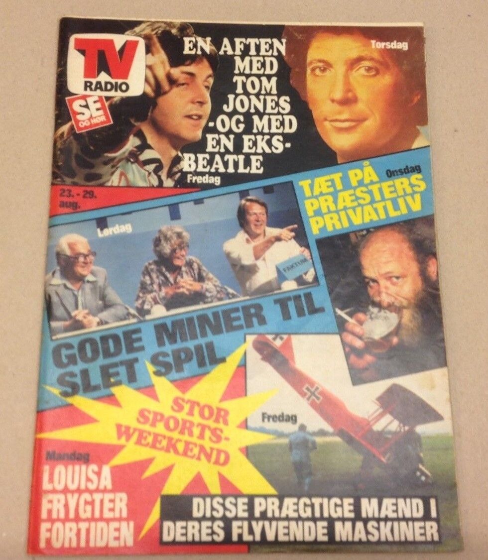 Poul McCartney Ex-Beatles Back Cover Vintage Danish Magazine 1979 \