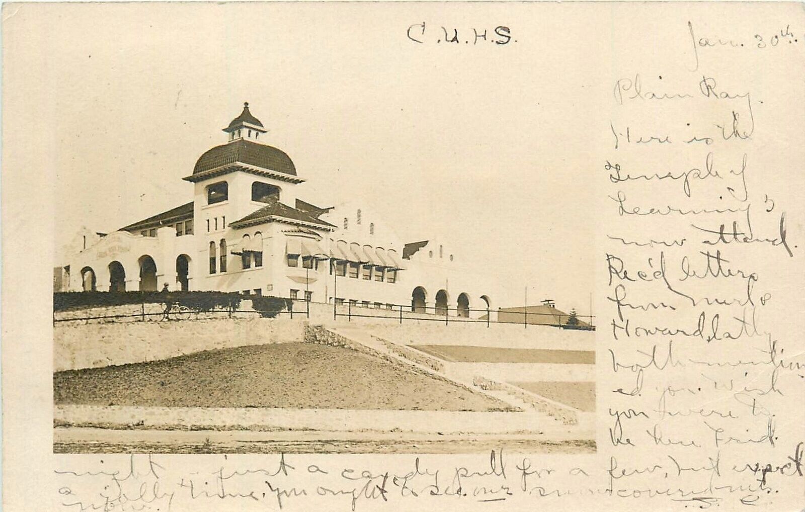 Postcard RPPC 1903 California Glendale High School Occupational CA24-4282