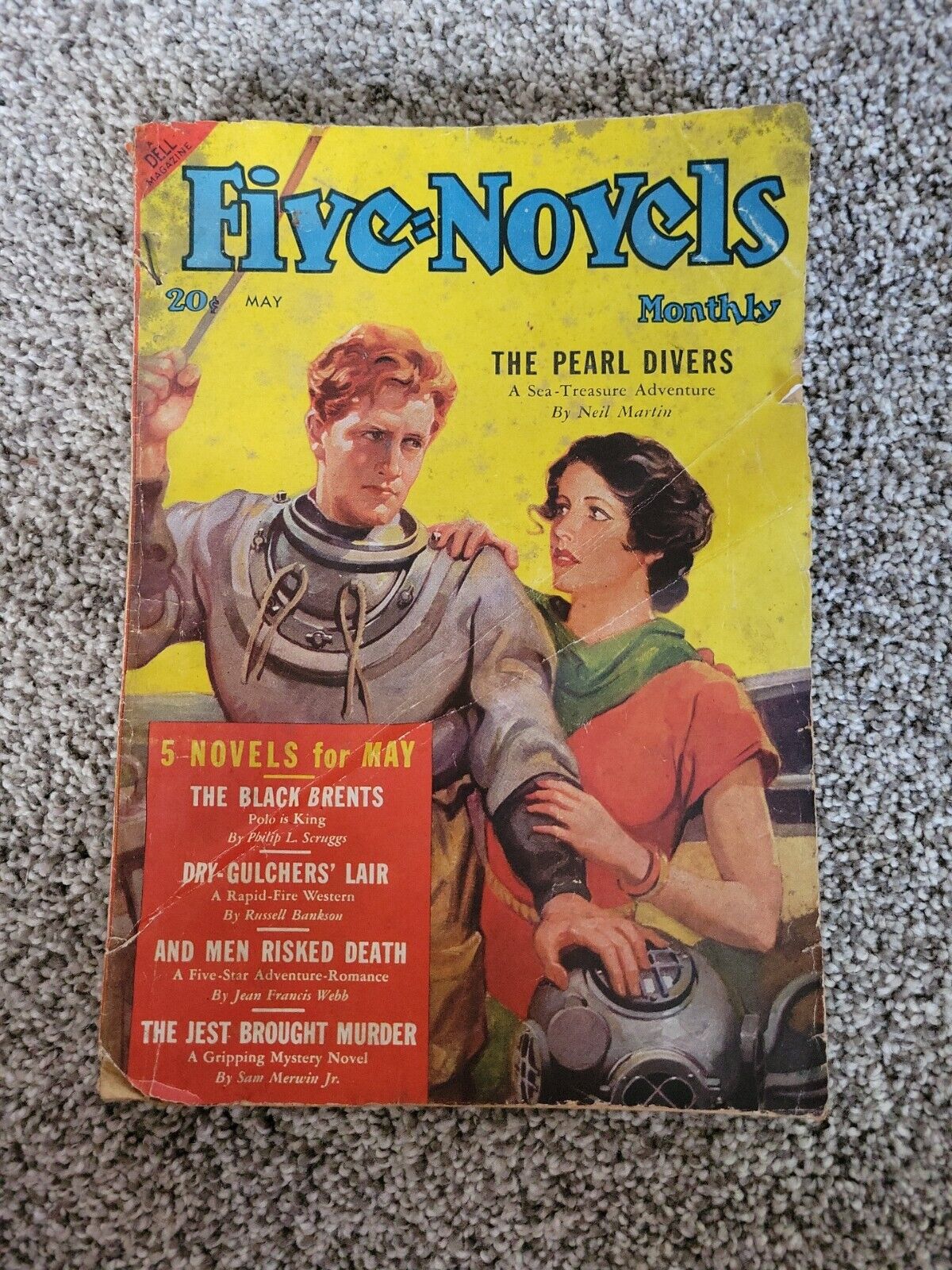 FIVE NOVELS MONTHLY-MAY 1938-ADVENTURE-PULP-NEIL MARTIN STORY-RARE