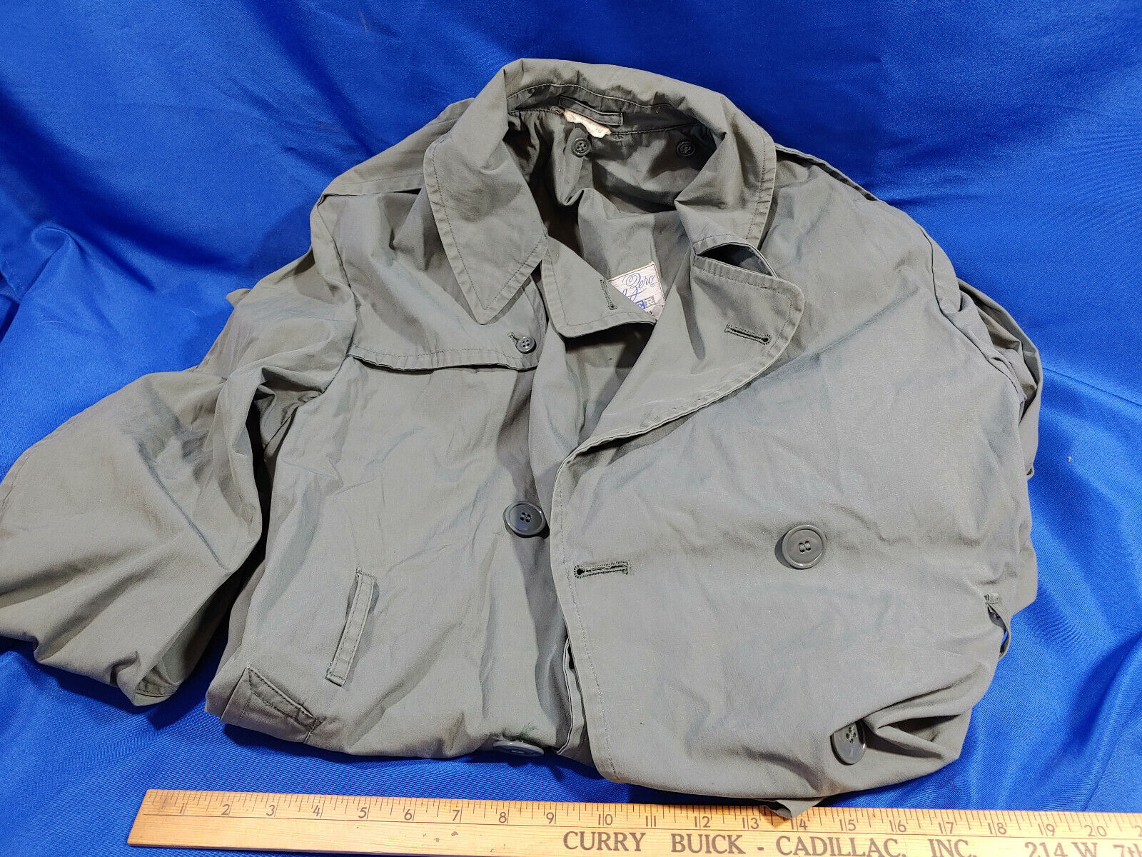 BLAUER CEILING ZERO mens 40R trench coat Army Vietnam lined weather resistant