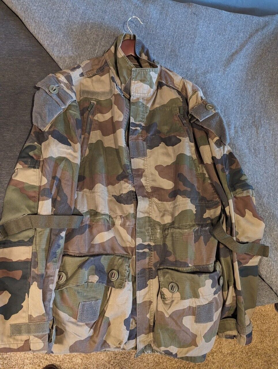 French Military T4 Woodland Camouflage Shirt Uniform Army Jacket