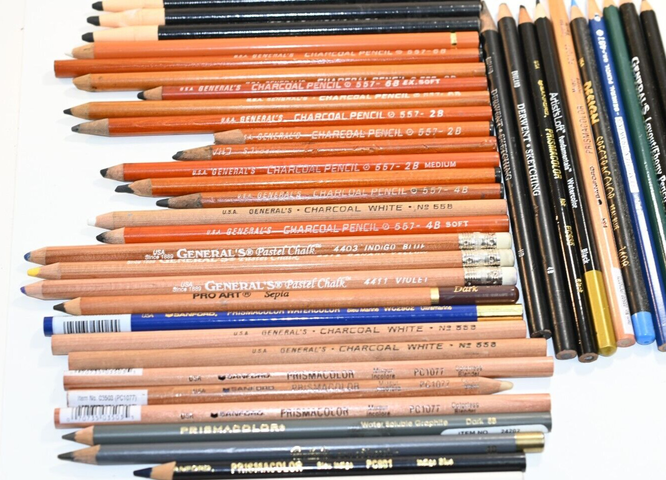 Vintage Lot Drawing Pencils Prisma Color  Generals Derwent Staedtler Ebony 55+