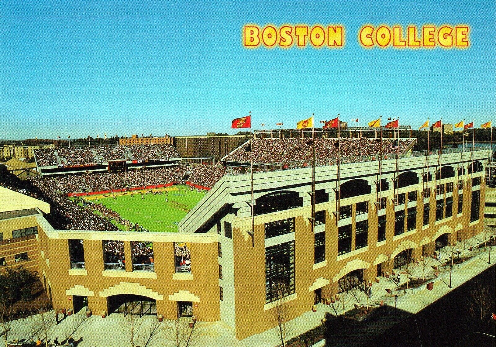 Tough to Find Boston College Eagles Football Alumni Stadium Postcard