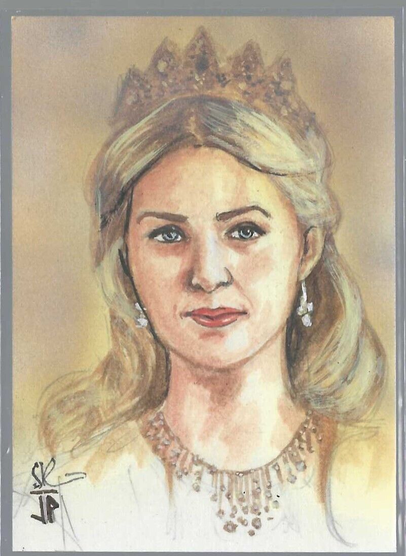 The Tudors Rare and exclusive hand drawn  Sketch card Dual Auto   1/1