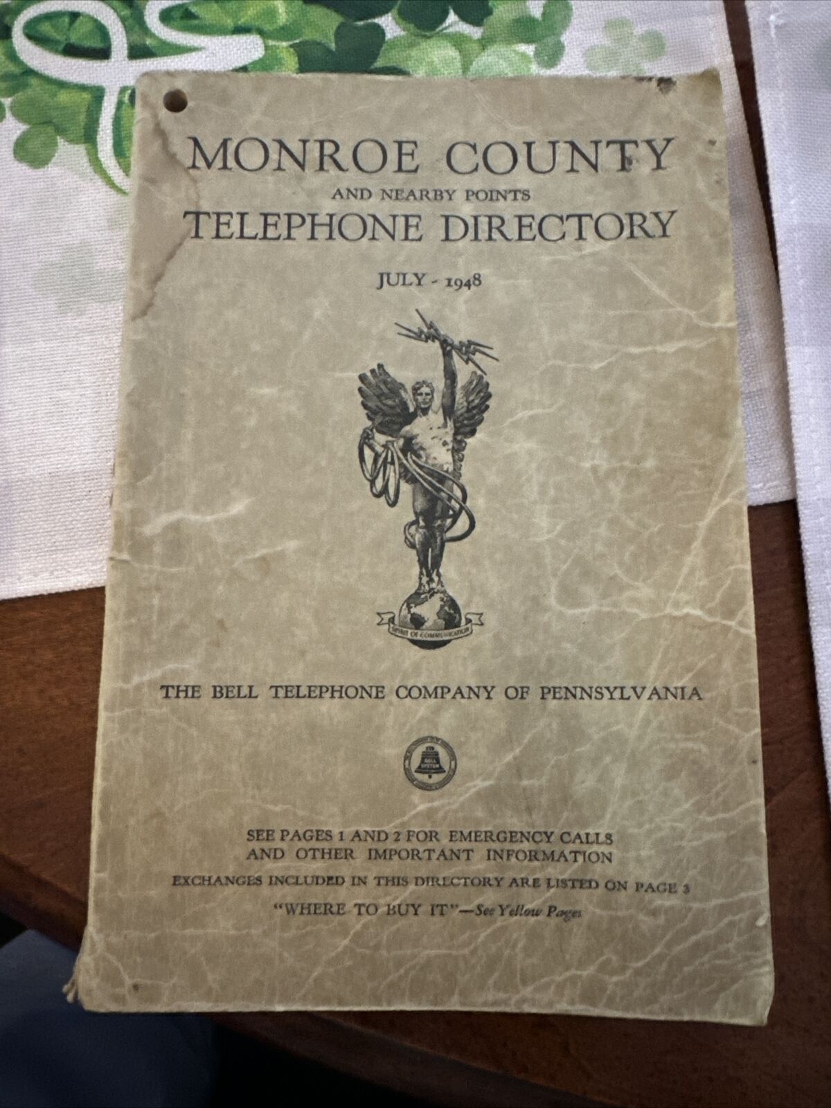 Telephone Directory 1948  Monroe County PA And Nearby Points