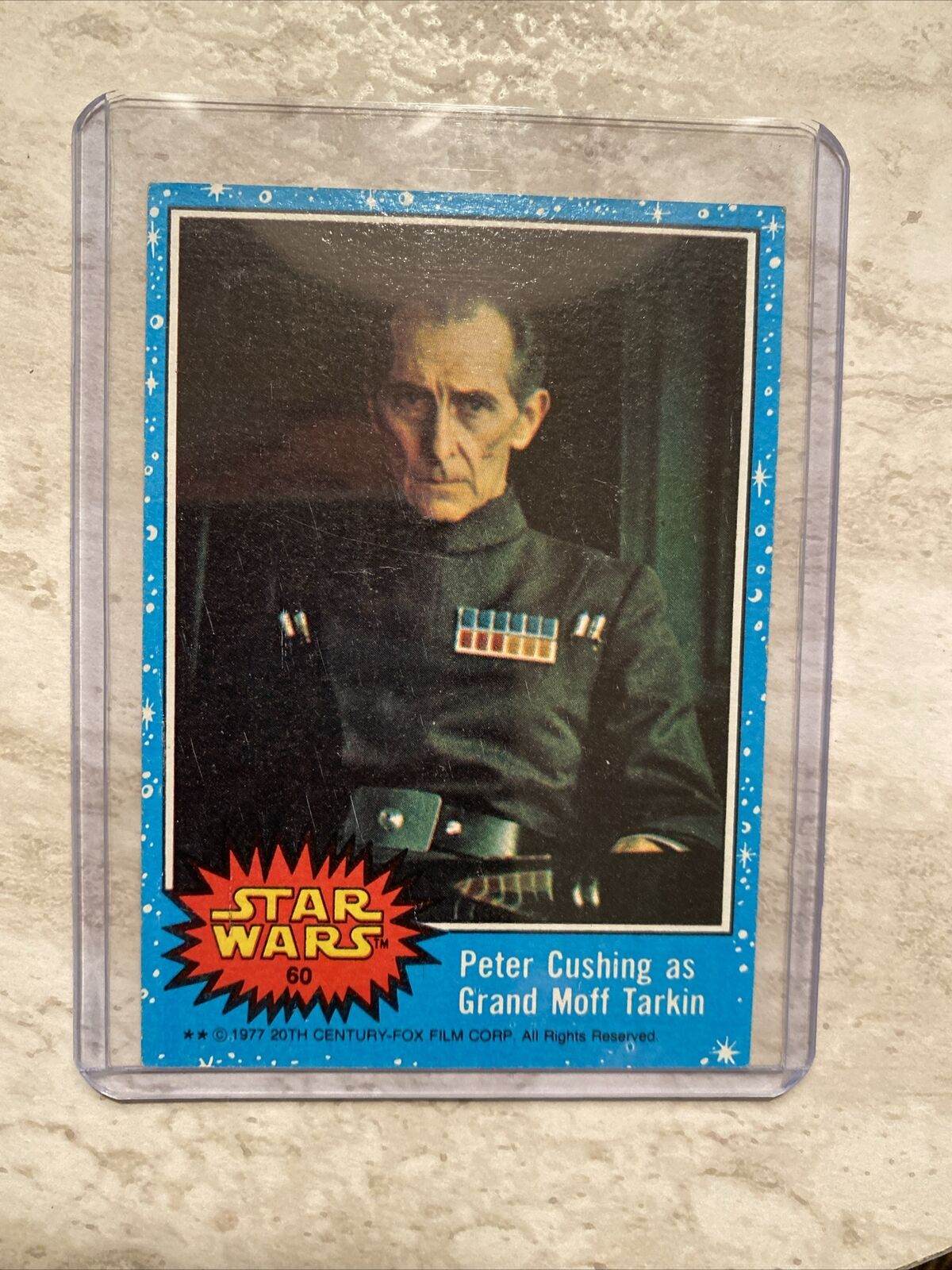 Vintage 1977 STAR WARS - Peter Cushing as Grand Moff Tarkin- Series 1 (Blue) #60