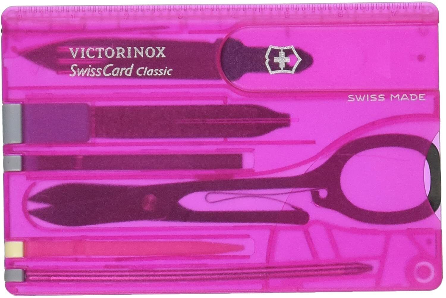 Victorinox Swiss Army SwissCard Classic Pink Translucent - Model 54930