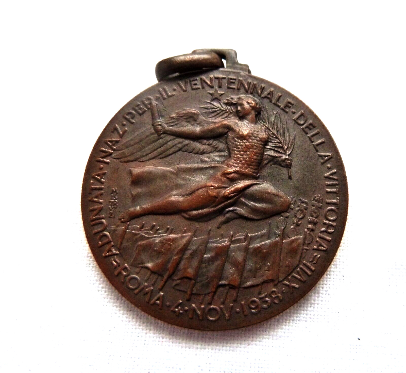 ITALIAN ITALY MEDAL FOR 20th ANNIVERSARY OF VICTORY OF FIRST WORLD WAR 1918 WWI
