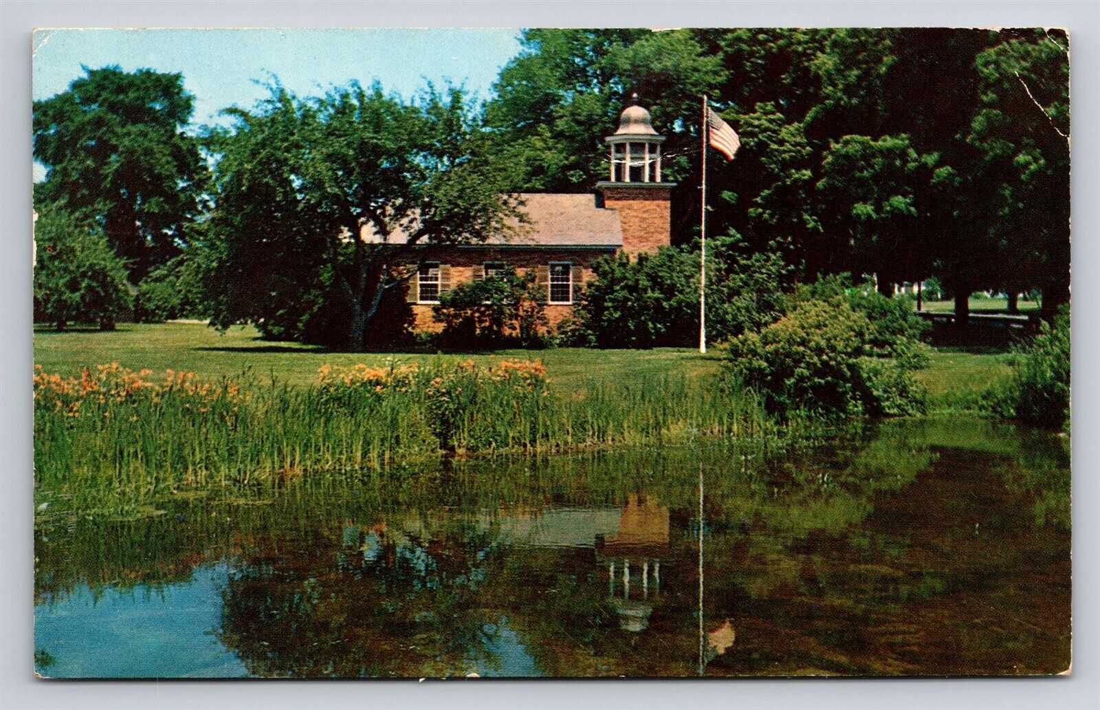 Shelburne Museum VT Vermont Vergennes One Room School House Vintage Postcard 