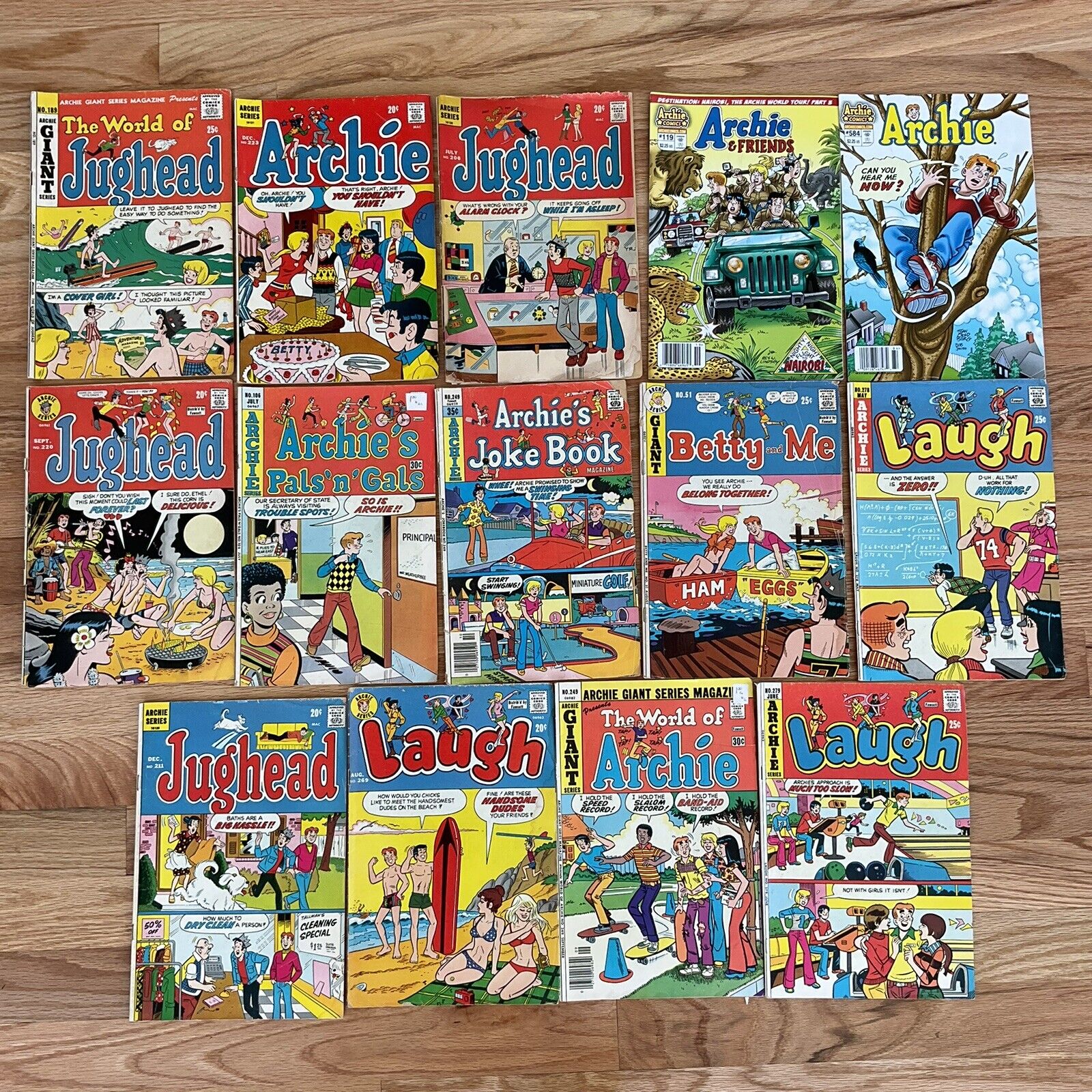 Vintage Archie Comic Books Lot of 14 Jughead, Betty & Me, Pals & Gals, Laugh