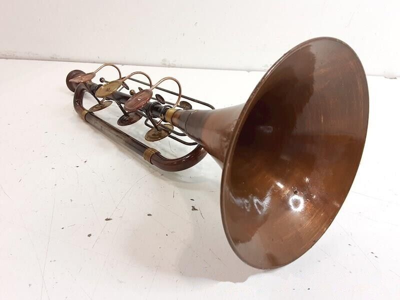 Copper& Bronze Trumpet Decorative Art Sc