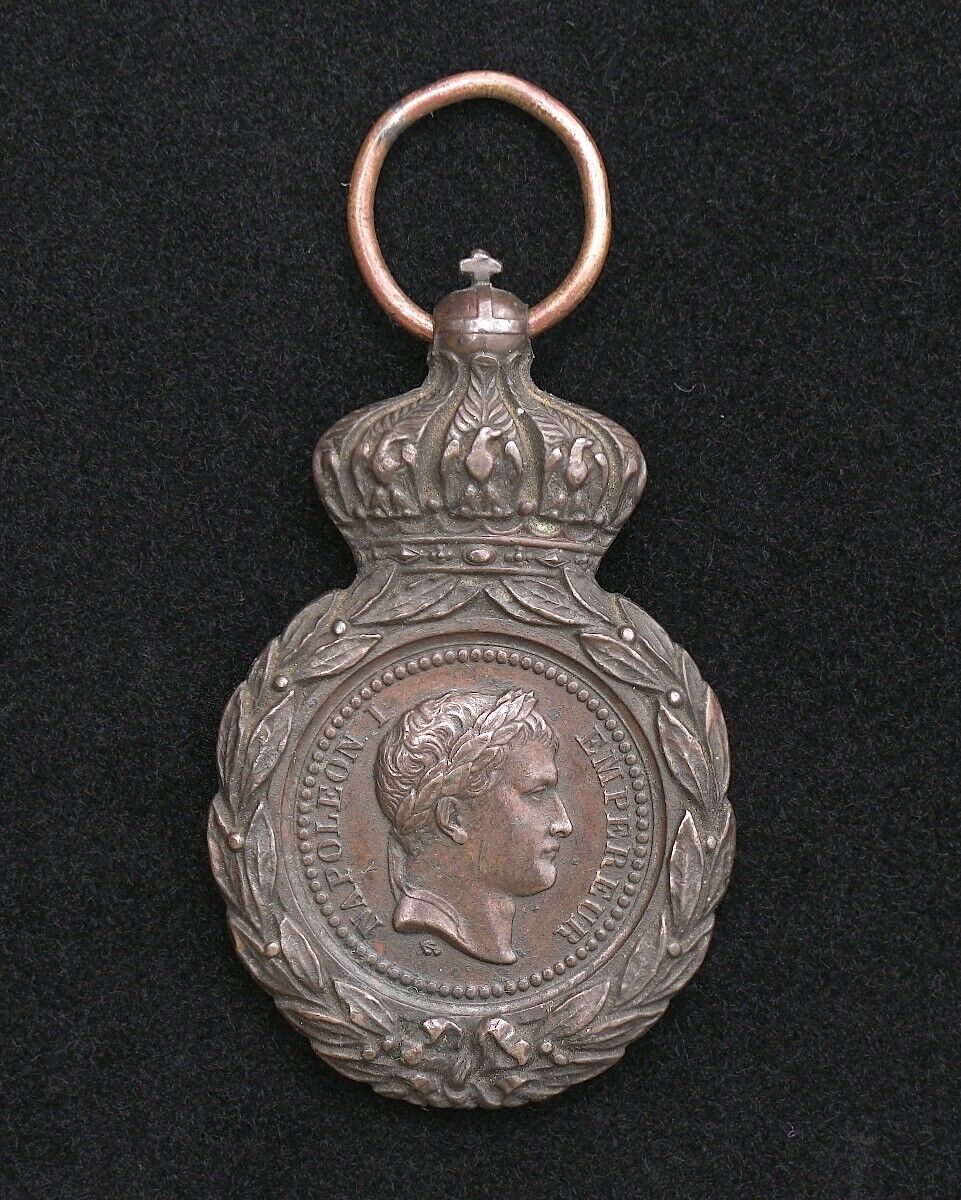 Original French Saint Helena Medal, Napoleonic Wars 1792-1815 Campaigns