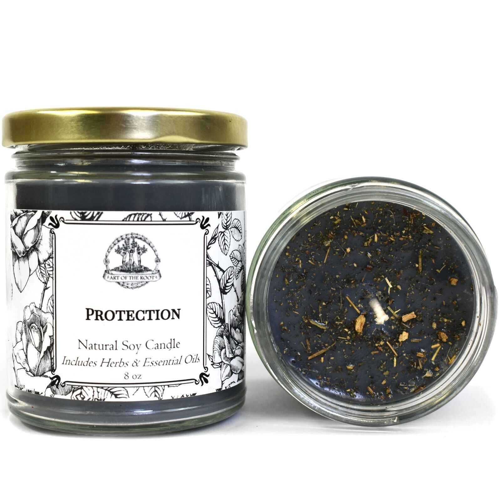 Protection 8 oz Soy Candle Spells Evil Attacks Hoodoo Voodoo Wicca Pagan Conjure