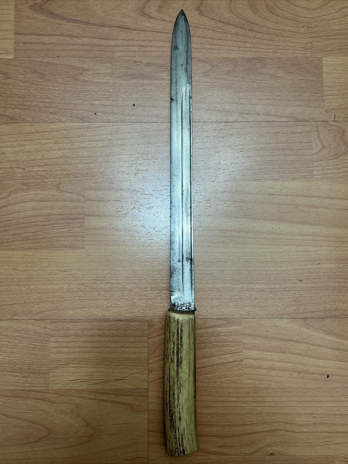 Antique Hand Forged Knife Dagger Khanjar With Bone Handle Date 1911 U1.MA LS.